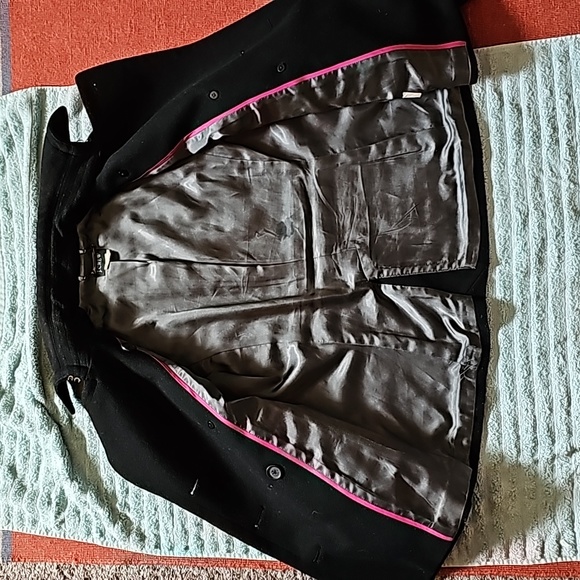 STUNNING J CREW BLACK WOOL DOUBLE BREASTED PEA COAT - Picture 3 of 11